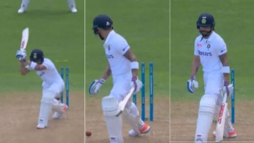 Snippets from Virat Kohli's wicket today.