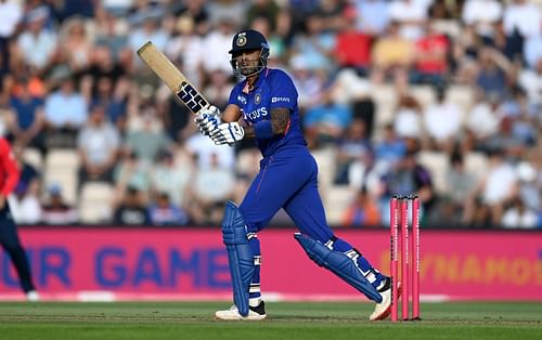 Suryakumar Yadav bats during the 1st T20I between England and India. Pic: Getty Images