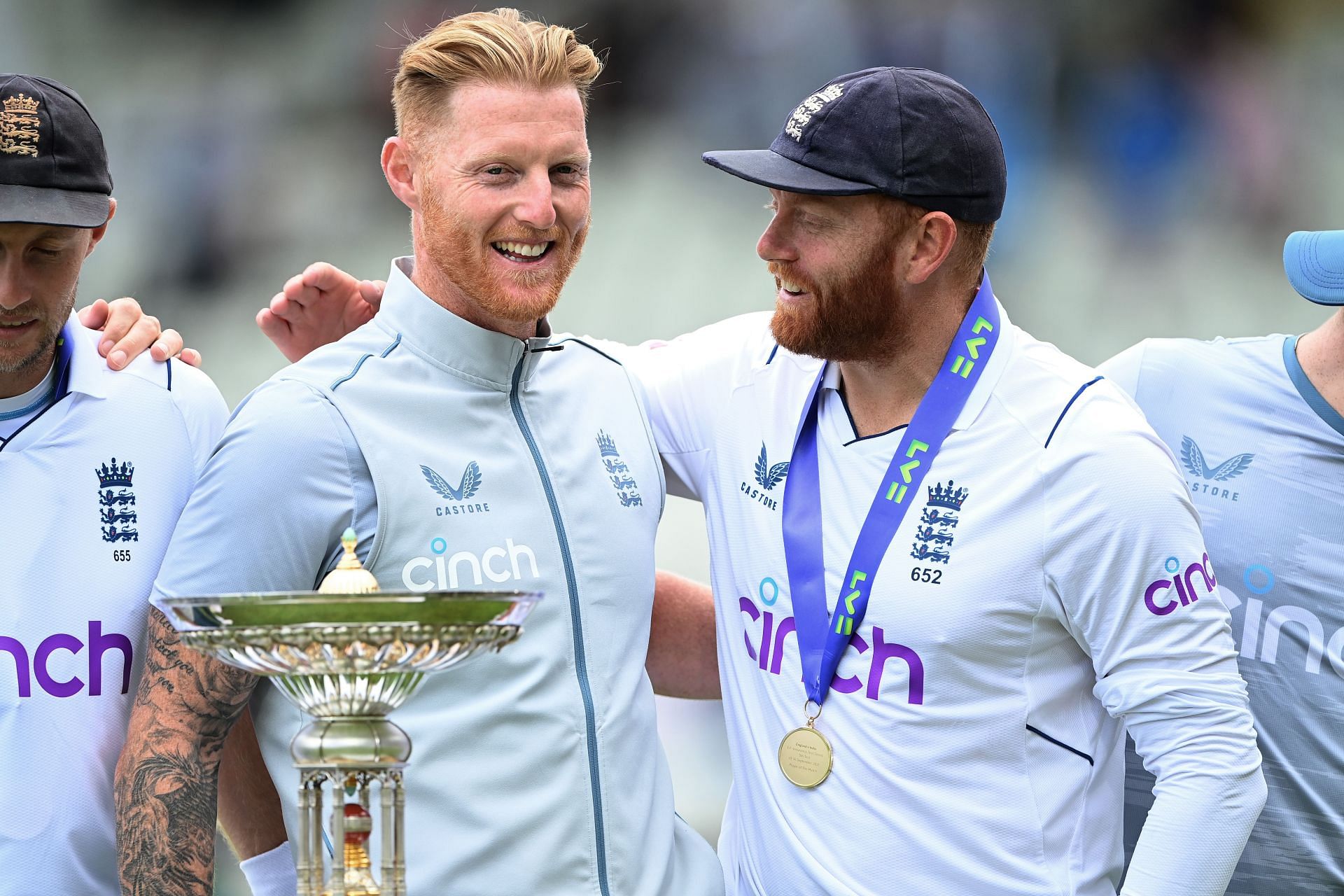 Ben Stokes and Jonny Bairstow after England's win against India. (Credits: Getty)