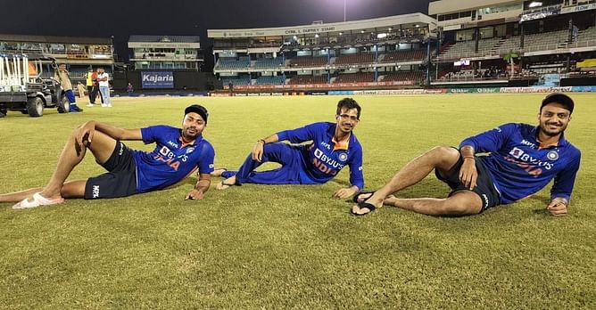 "You can thank me for not letting you score the runs" - Axar Patel, Yuzvendra Chahal engage in hilarious banter on Chahal TV after India's win vs WI