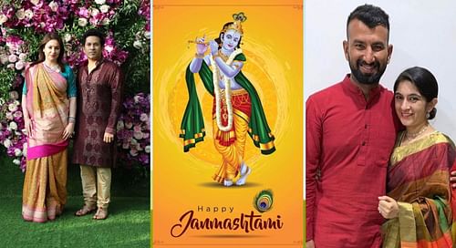 Indian cricketers are celebrating Janmashtami today.