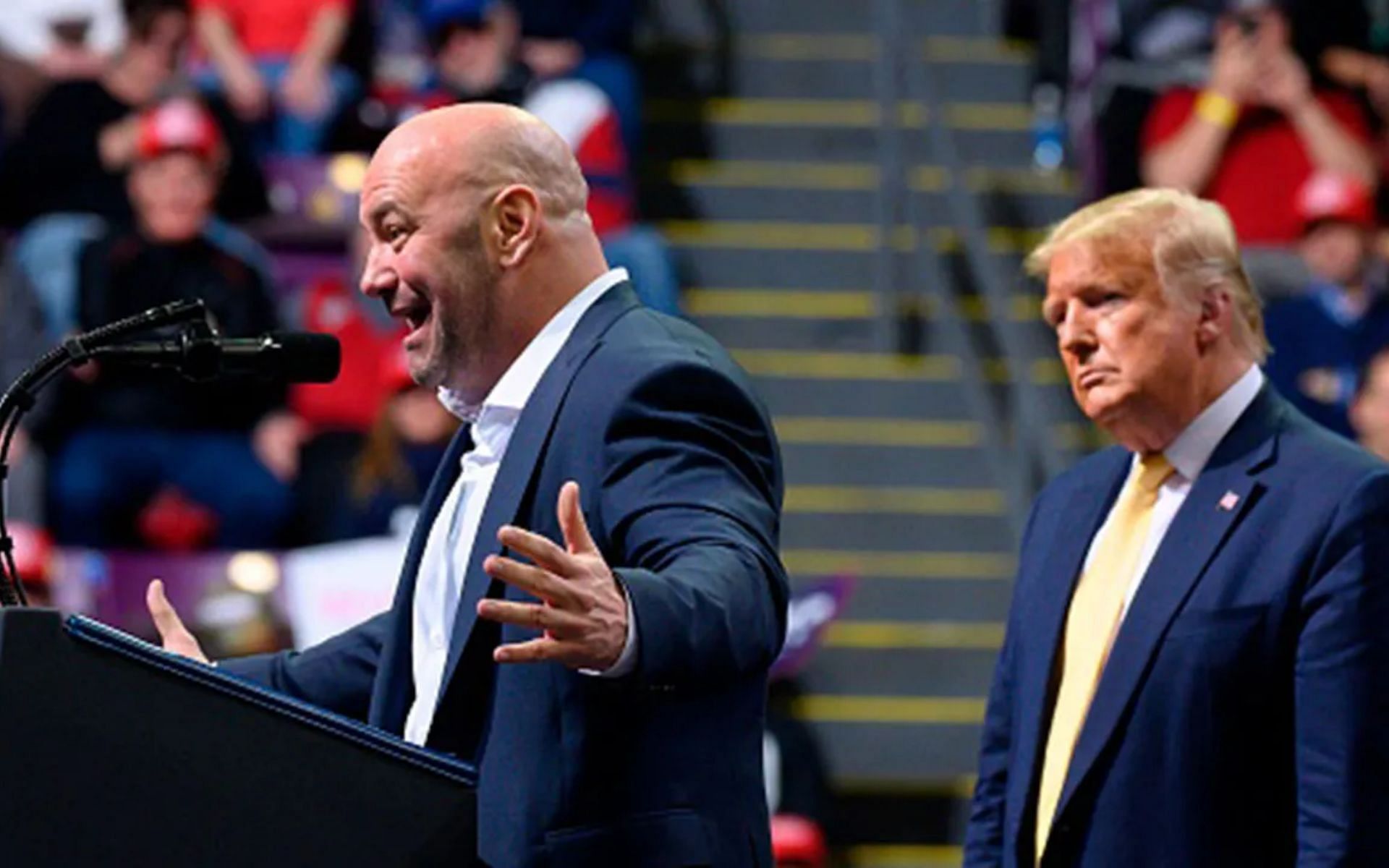 Dana White (left) and Donald Trump (right). [Image courtesy: Getty Images]