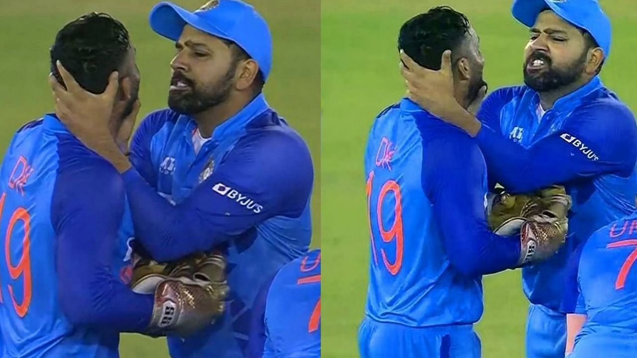 दिनेश कार्तिक के साथ रोहित शर्मा मस्ती करते नजर आये 