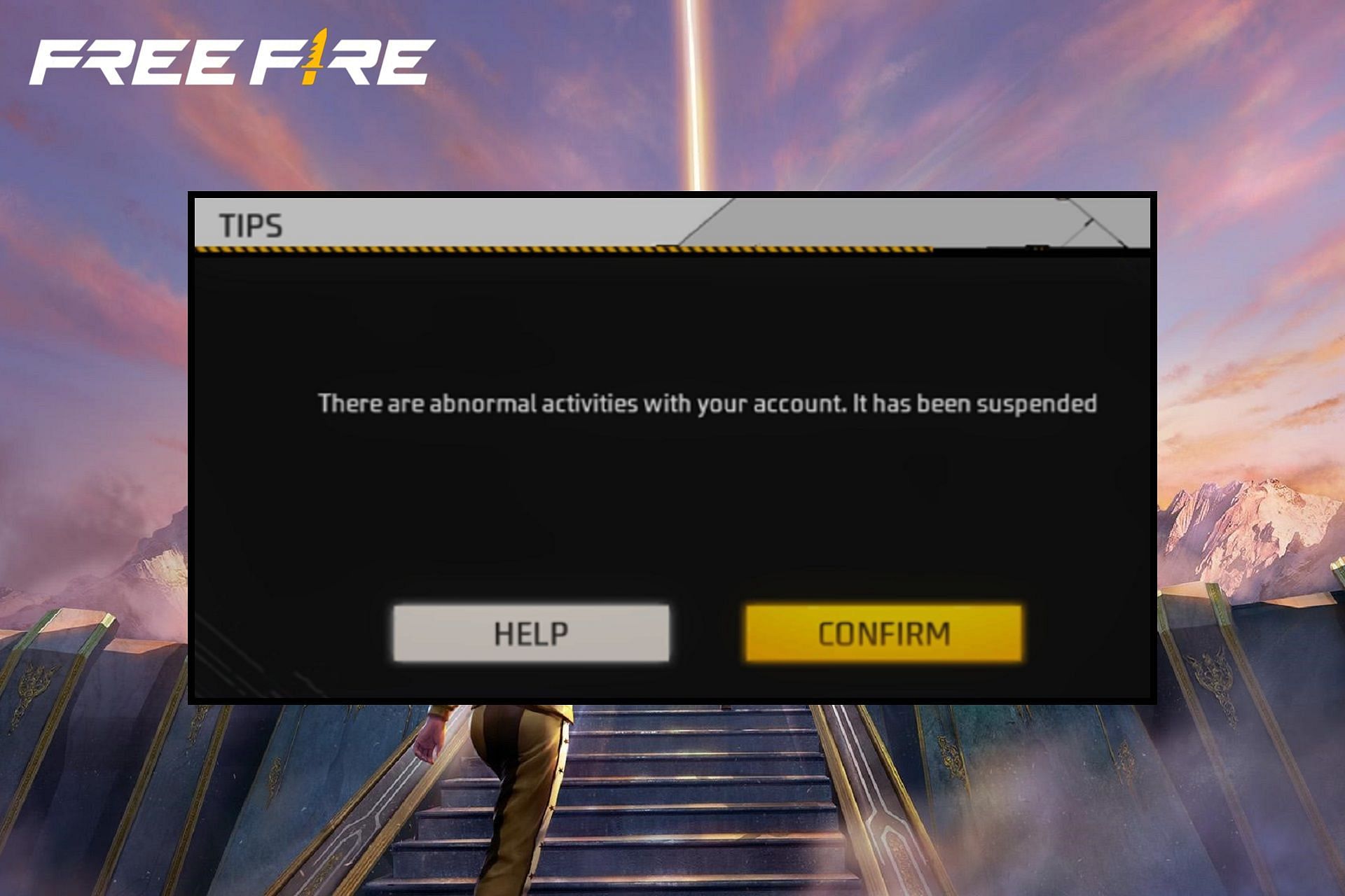 The error message in Free Fire MAX (Image via Sportskeeda)