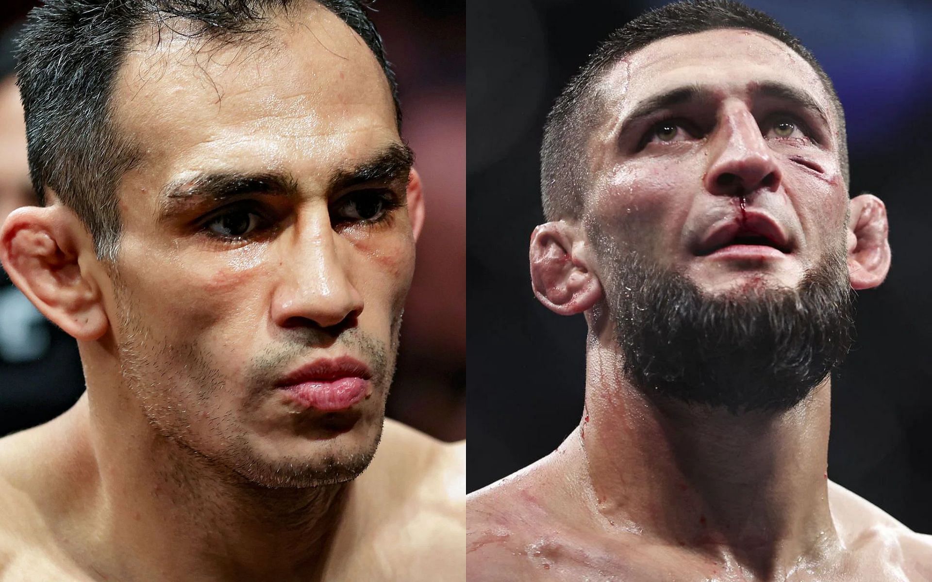 Tony Ferguson (left), Khamzat Chimaev (right)