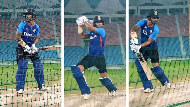 IND vs SA 2022: [Watch]"If you practice hard, you can win any battle!"- Shikhar Dhawan posts video of high-intensity nets session