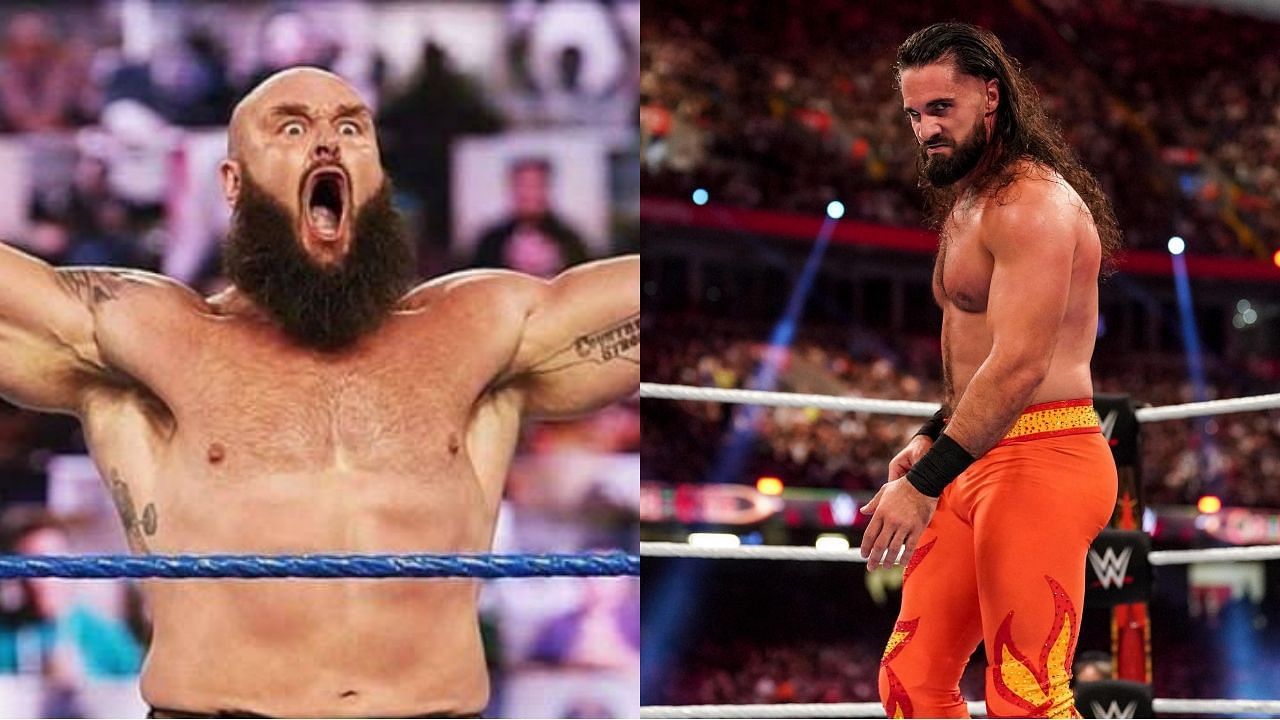 WWE सुपरस्टार्स ब्रॉन स्ट्रोमैन और सैथ रॉलिंस 