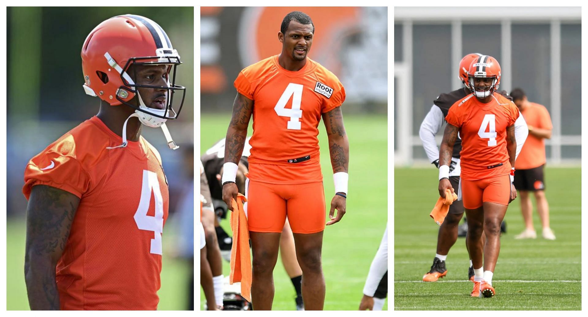 Quarterback Deshaun Watson at Cleveland Browns open practice