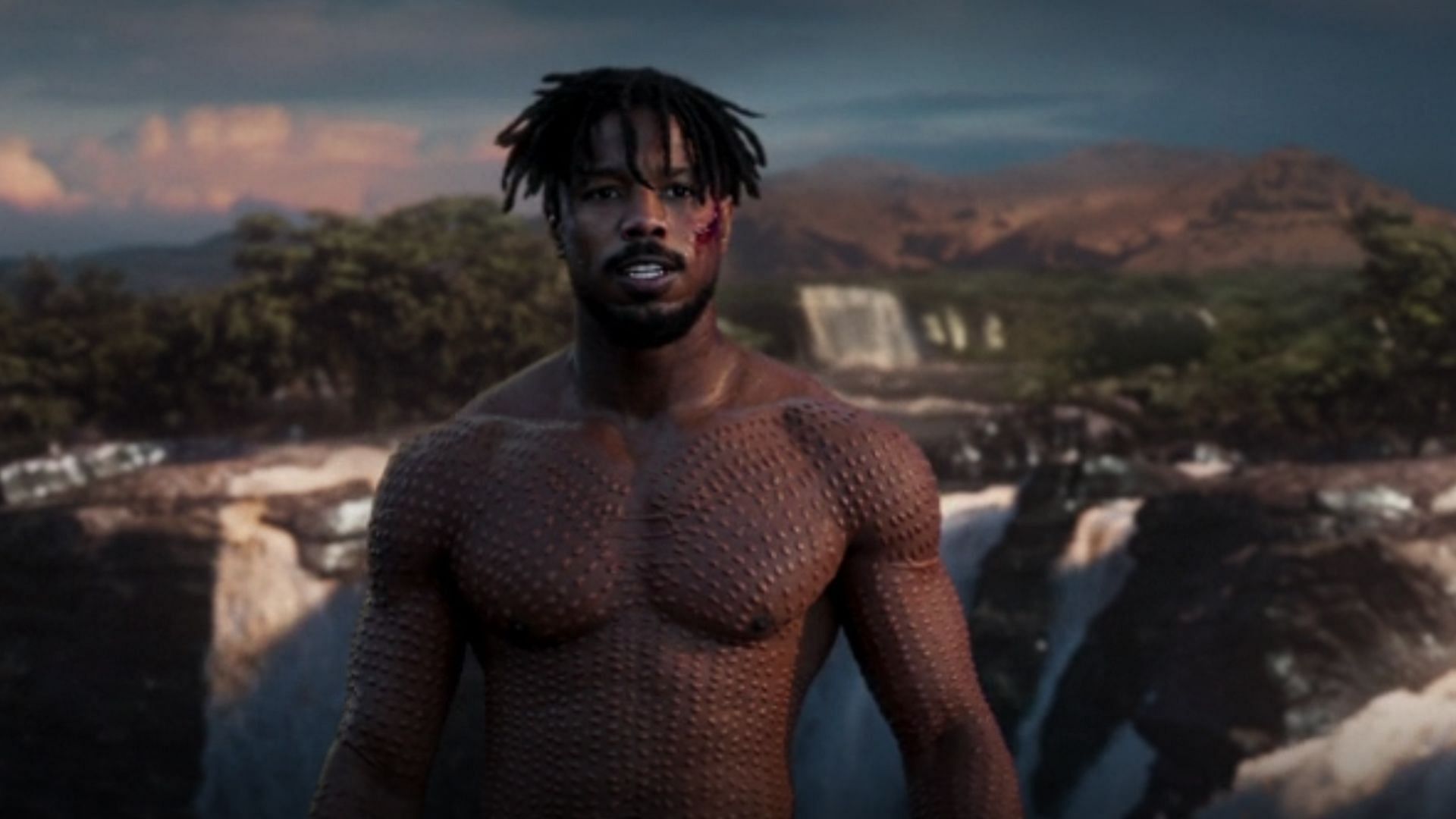 The scars on Erik Killmonger (Image via Marvel)