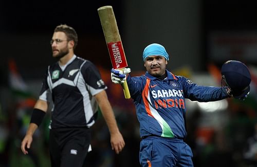 Virender Sehwag scored a brilliant century at Seddon Park in 2009