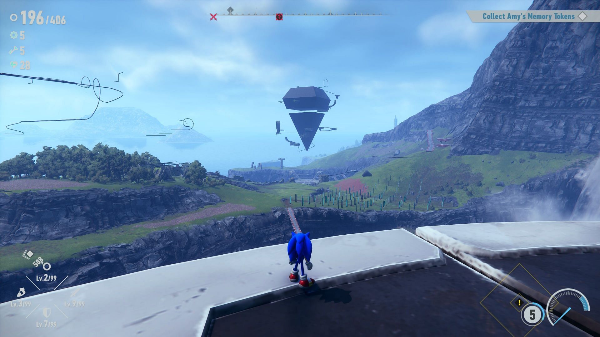 While Sonic Frontiers might be fun, it very swiftly feels frustrating and repetitive (Image via SEGA)
