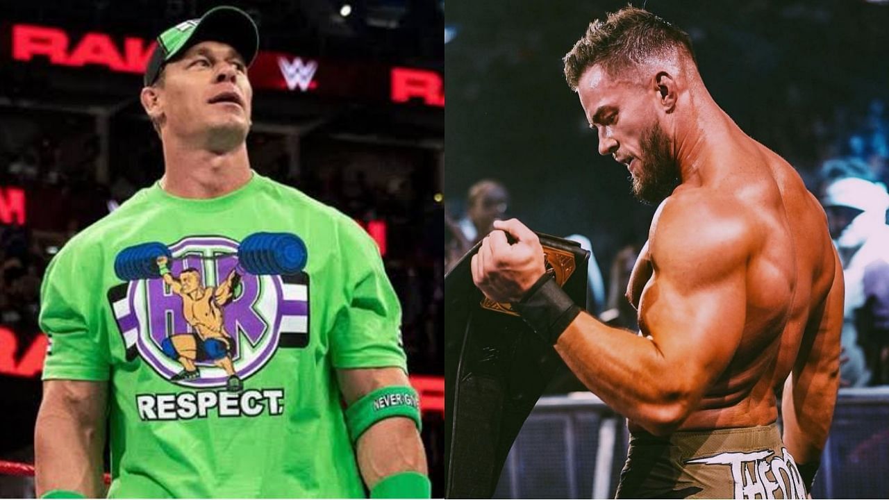 WWE सुपरस्टार्स जॉन सीना और ऑस्टिन थ्योरी 