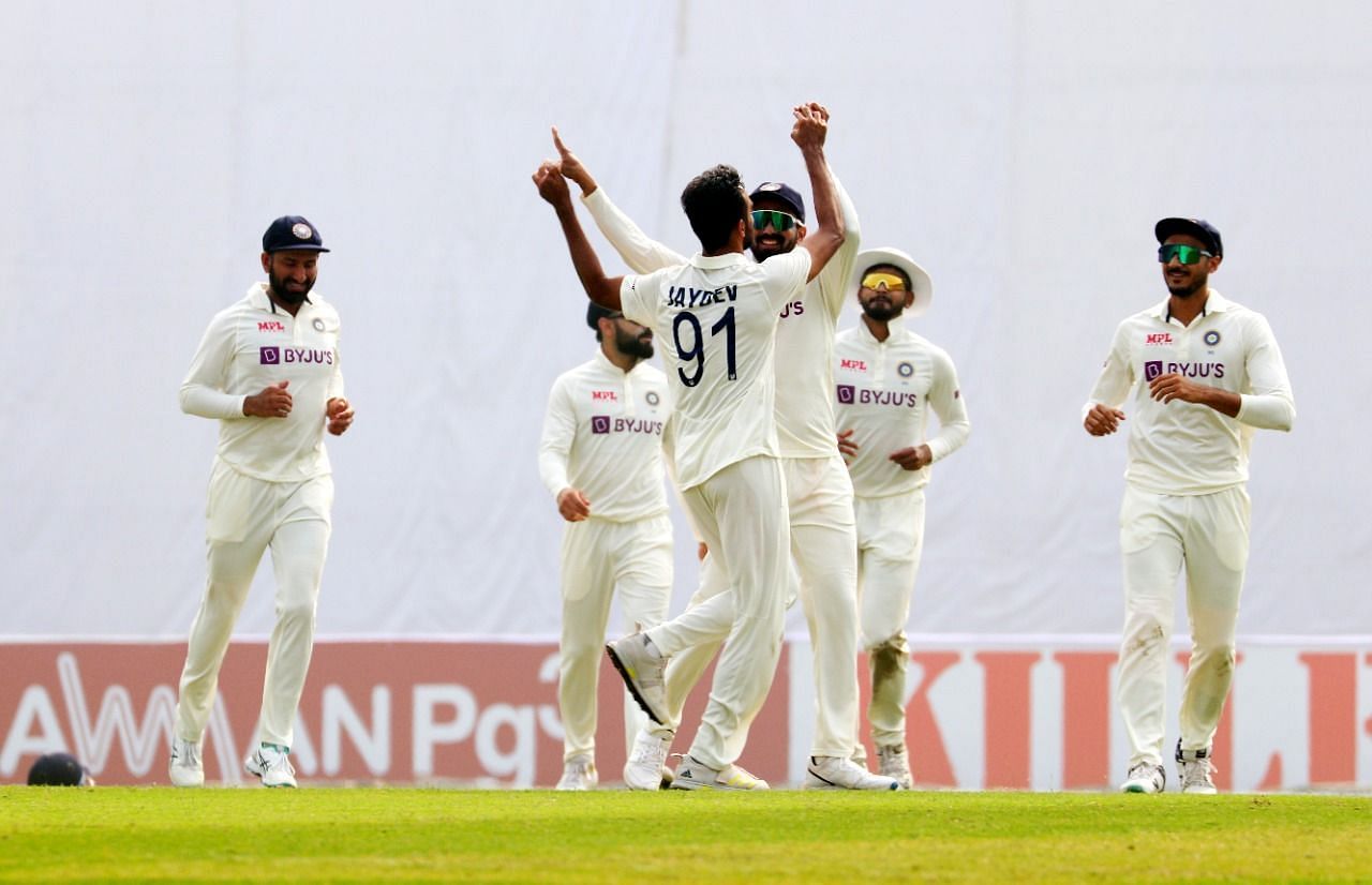 Jaydev Unadkat gave India their first breakthrough in the Mirpur Test. [PC: BCCI]