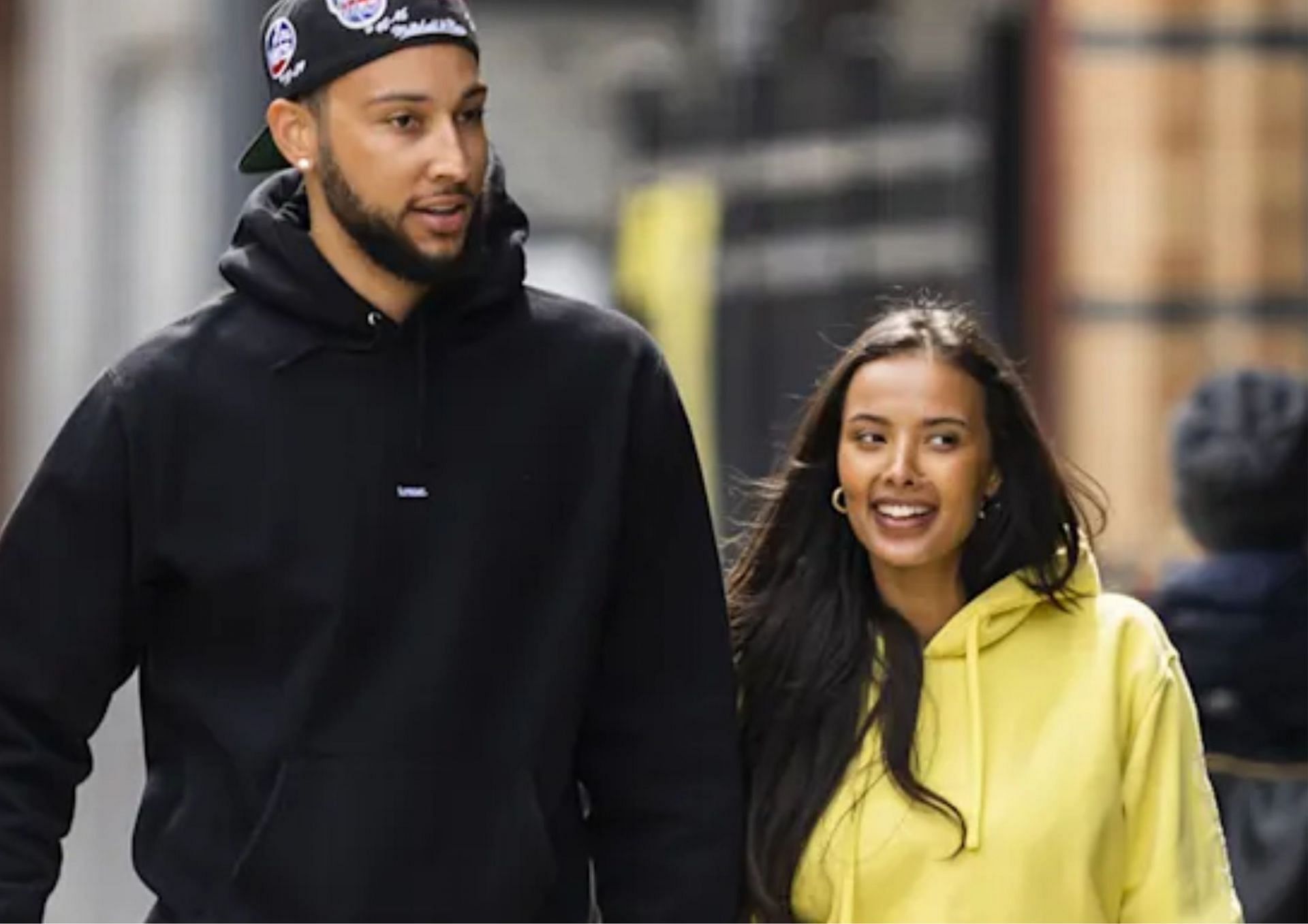 Ben Simmons and Maya Jama before they split. [photo: Hello Magazine]