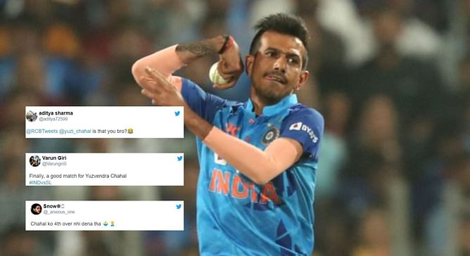 "Is that you bro?" - Fans react as Yuzvendra Chahal impresses in 2nd IND vs SL T20I