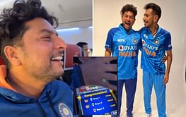 [Watch] Kuldeep Yadav tries to hide scorecard after losing in ludo against Yuzvendra Chahal and Suryakumar Yadav