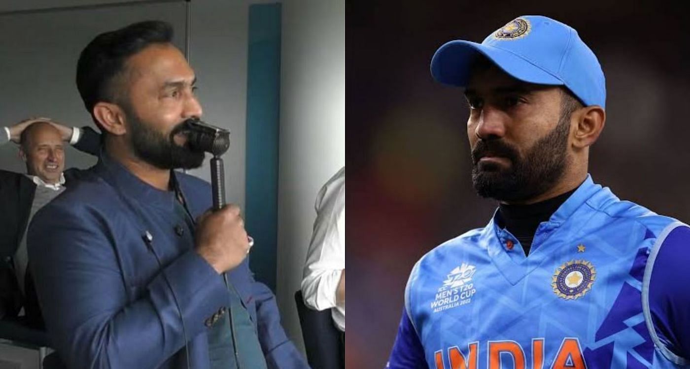 दिनेश कार्तिक नागपुर में कमेंट्री करते हुए 