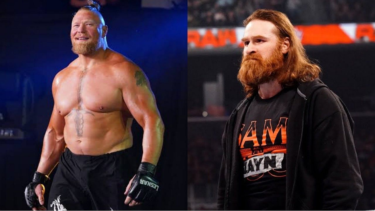 WWE सुपरस्टार्स ब्रॉक लैसनर और सैमी ज़ेन 