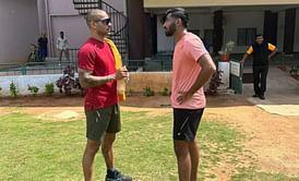 "Discussion time" - Shikhar Dhawan seen having an intense chat with Jasprit Bumrah