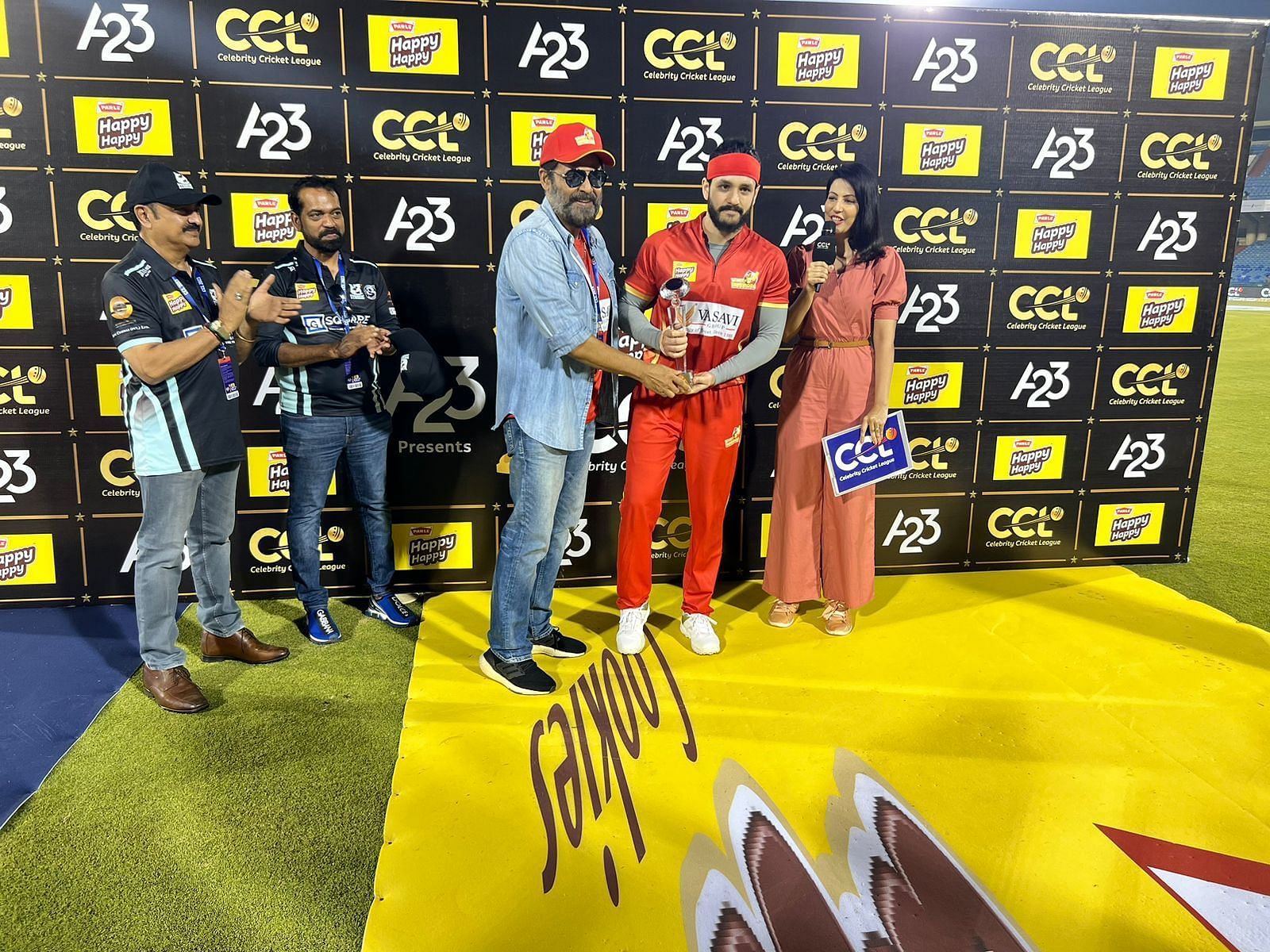 Telugu Warriors in CCL... Courtesy CCL Twitter 