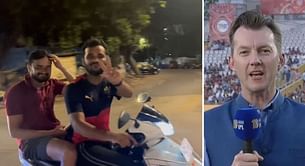 [Watch] “Aram se, aram se” – Brett Lee calms down RCB fan chasing him for a selfie in Mumbai