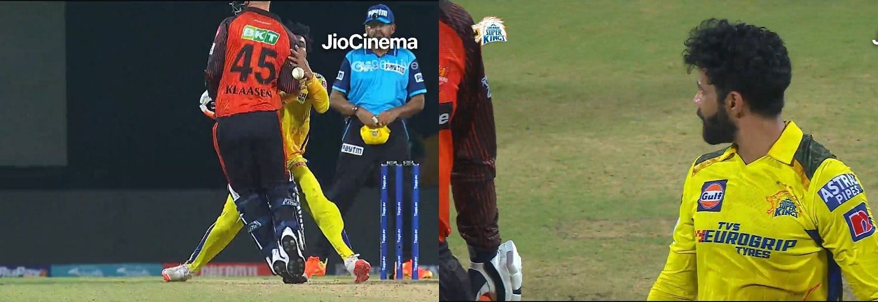 Ravindra Jadeja was miffed with Heinrich Klaasen. (Credits: Twitter)