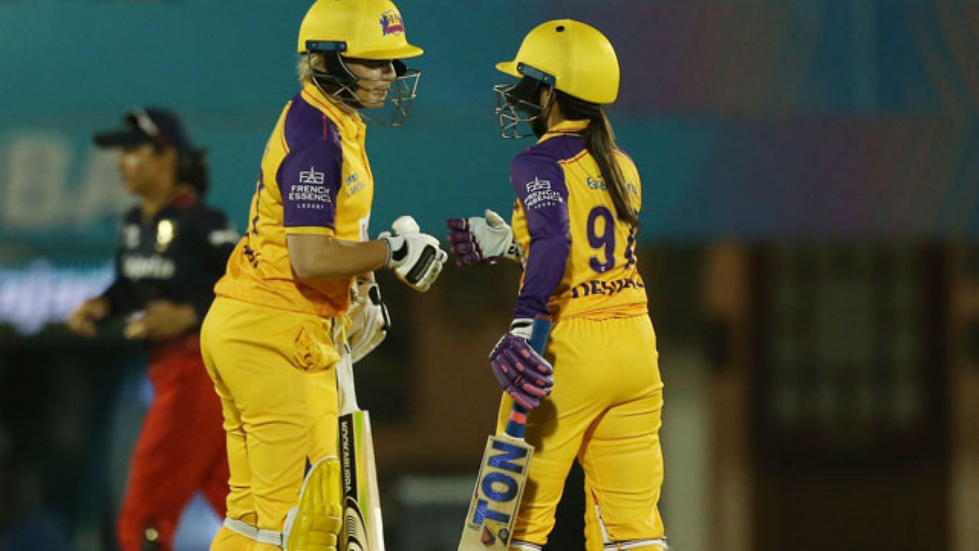Devika Vaidya (R) with her UPW skipper Alyssa Healy (P.C.:Twitter)