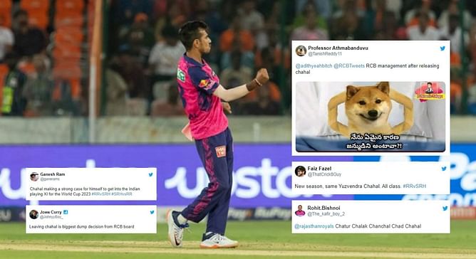 "Chatur Chalak Chanchal" - Twitter erupts as RR’s Yuzvendra Chahal takes 4/17 vs SRH in IPL 2023