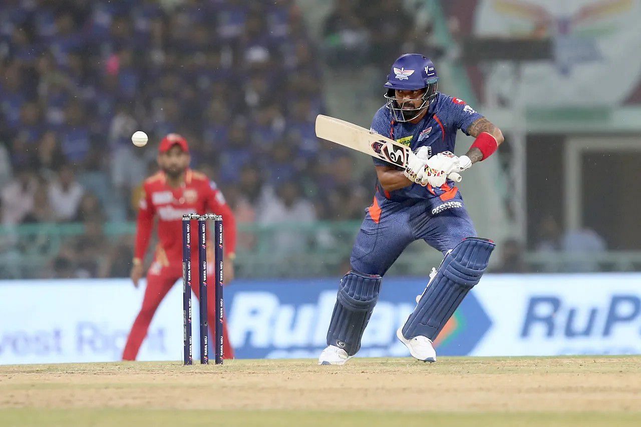KL Rahul in action for LSG [IPLT20]