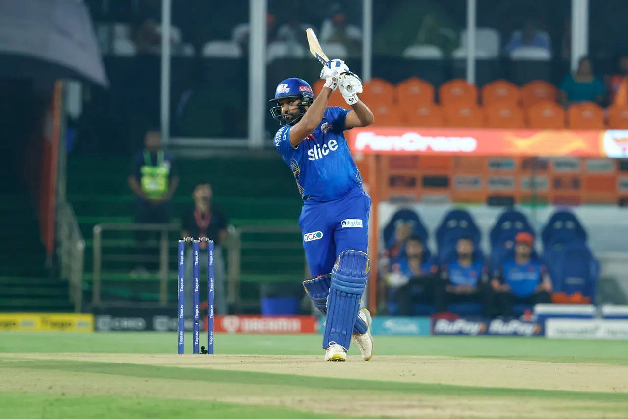 Rohit Sharma in action for MI [IPLT20]