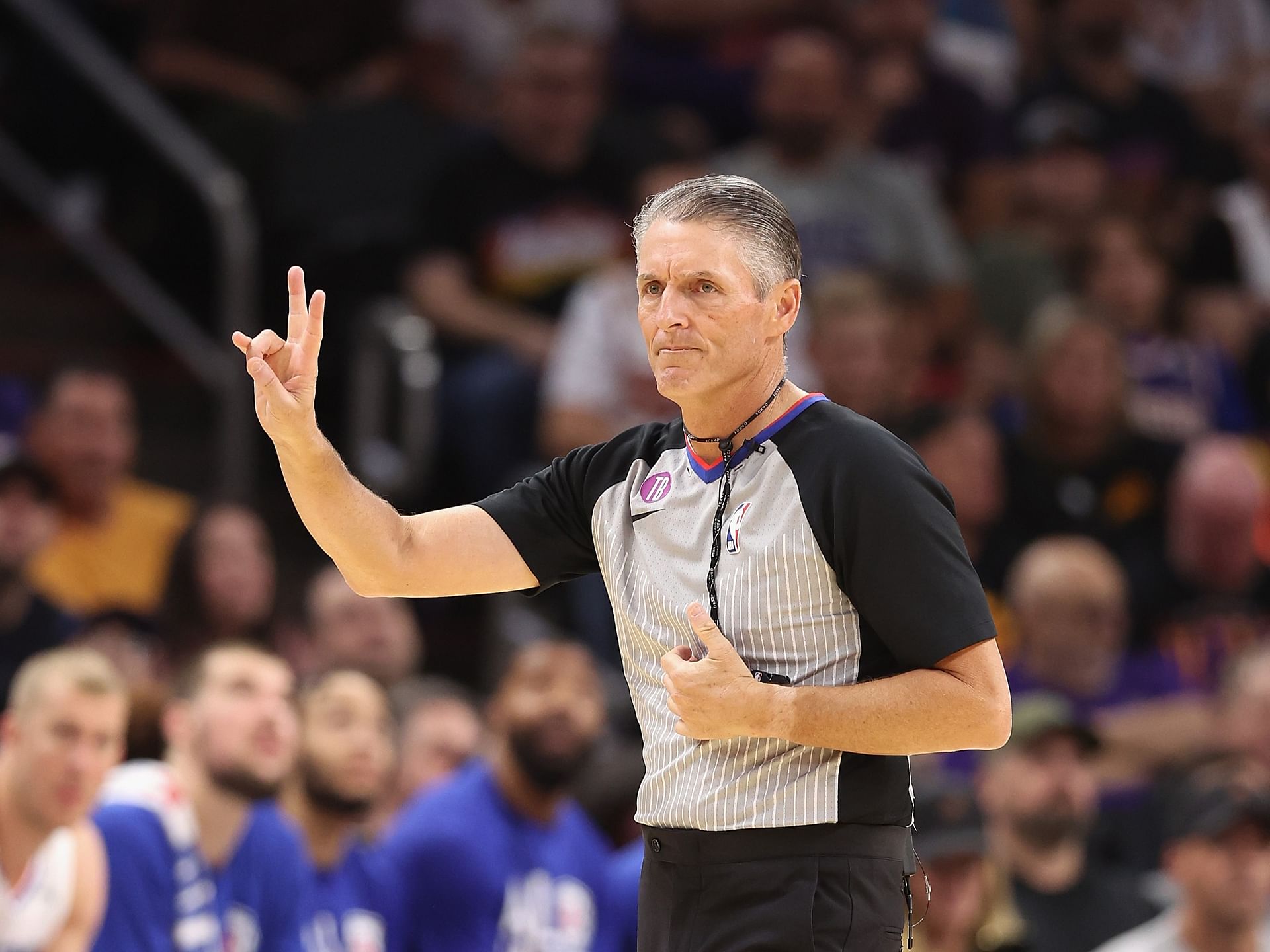 Scott Foster during an NBA game.