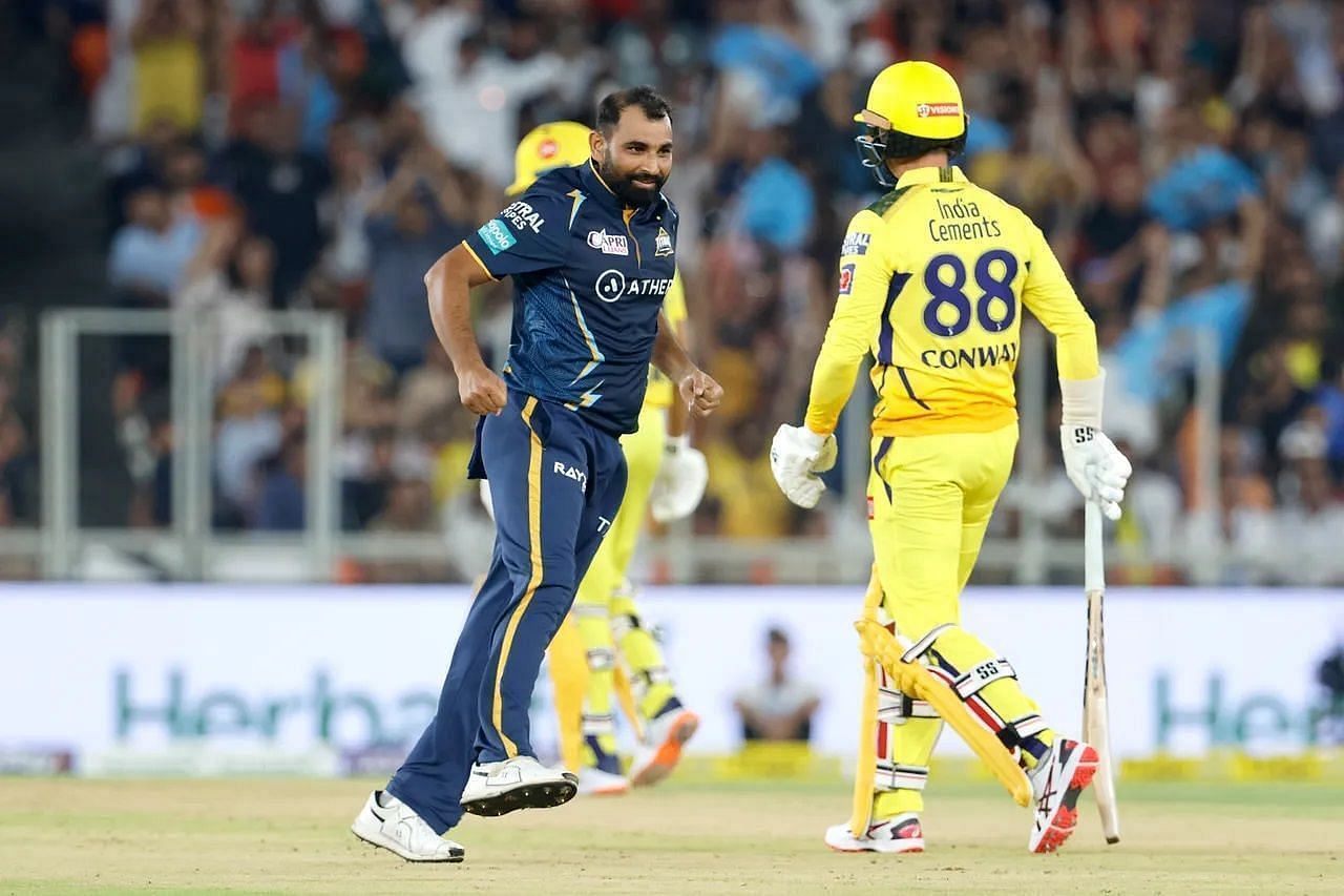मोहम्मद शमी और डेवोन कॉनवे (Photo - IPL)