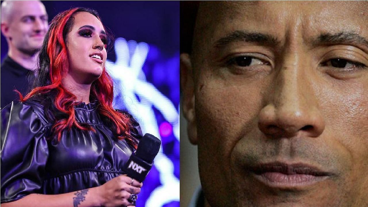 WWE NXT सुपरस्टार ऐवा रेन और द रॉक