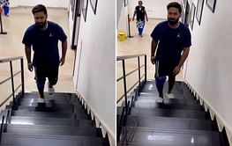 [Watch]: "Simple things can be difficult sometimes" - Rishabh Pant shares a video of him climbing stairs without support