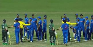 [WATCH] Harshit Rana and Soumya Sarkar involved in a heated argument during India A vs Bangladesh A semi-final