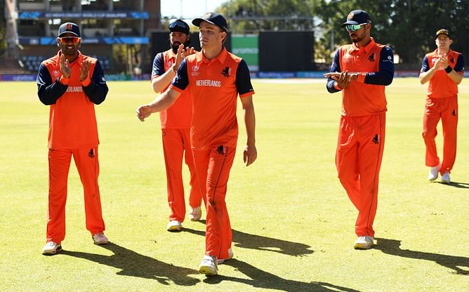 3 records that Bas de Leede made during his 123(92) & 5/52 against Scotland in Cricket World Cup Qualifiers