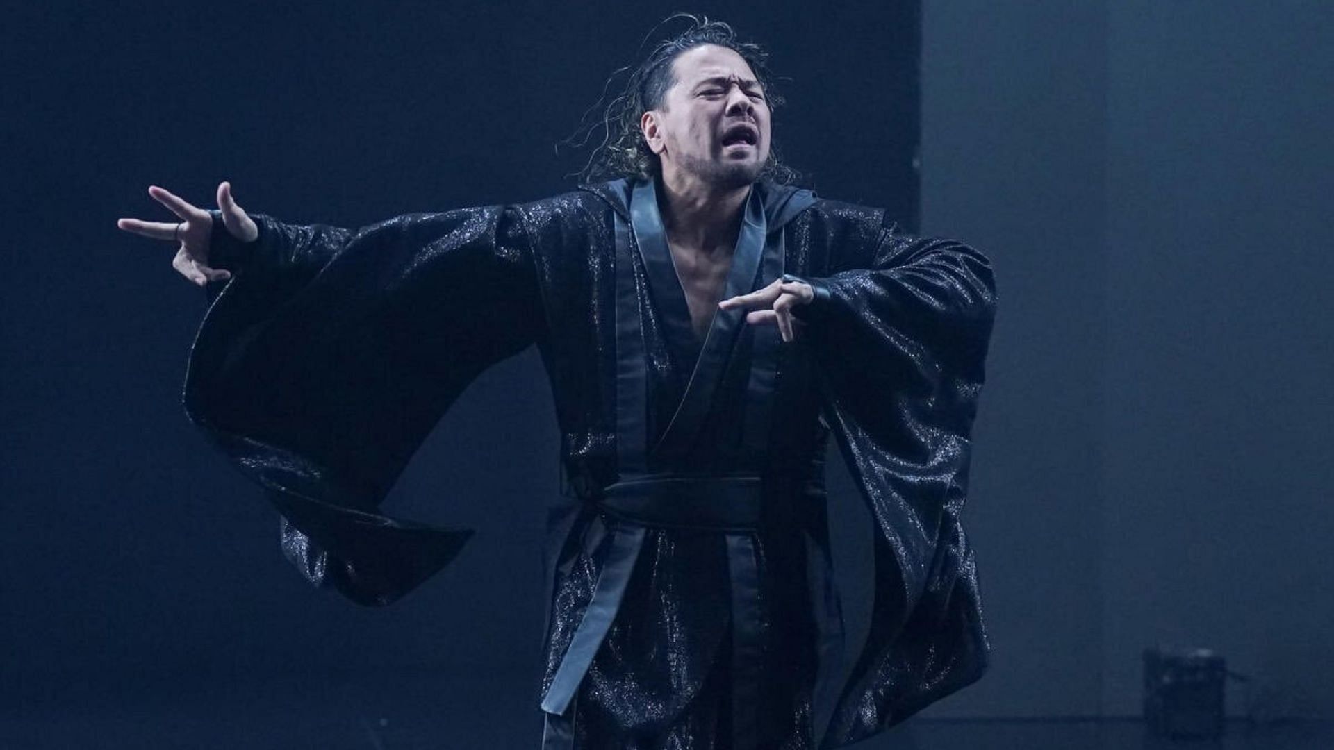 Shinsuke Nakamura makes his entrance on WWE RAW.