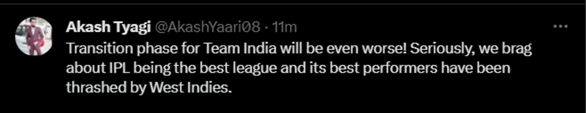 Tweet screenshot
