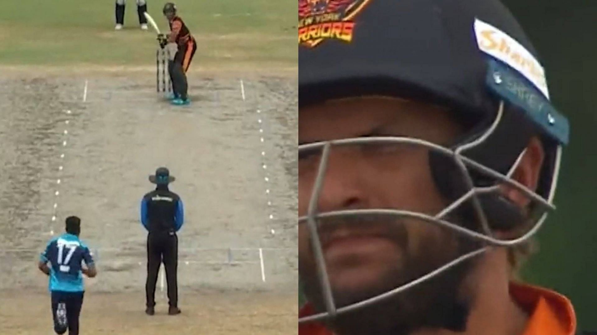 Shahid Afridi scored one run off two balls (Image: Twitter)