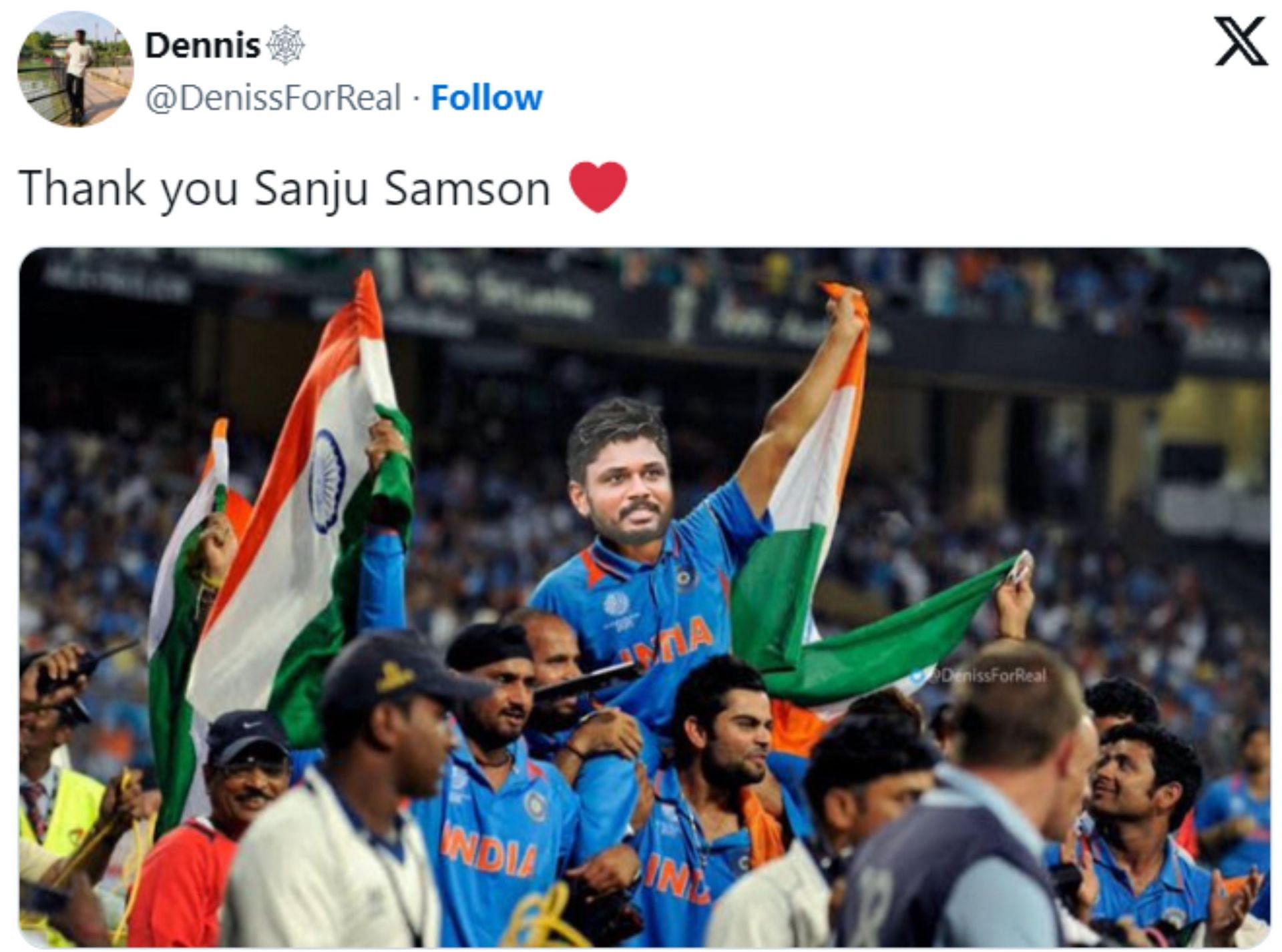 A fan shared a meme after the first innings of the 5th T20I against West Indies on Sunday.