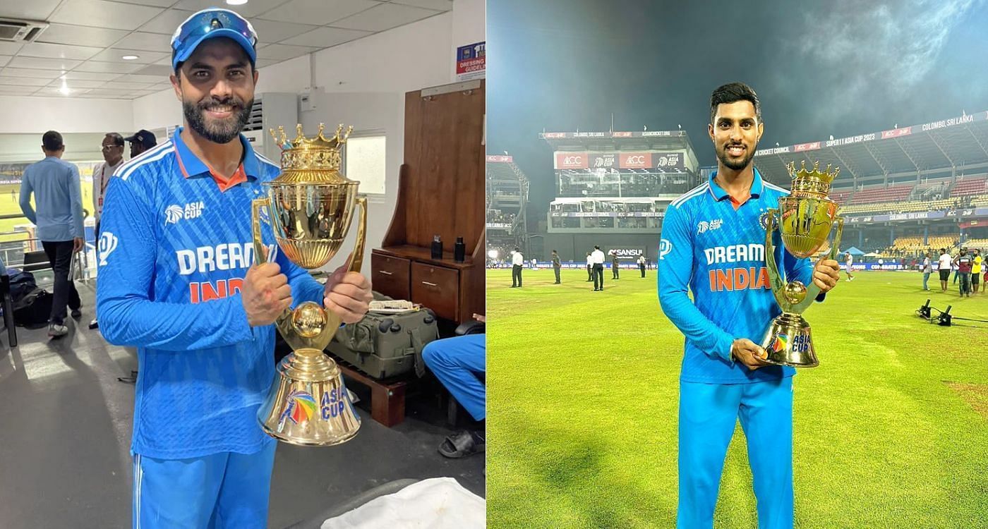Photo Courtesy: Ravindra Jadeja And Tilak Varma Twitter