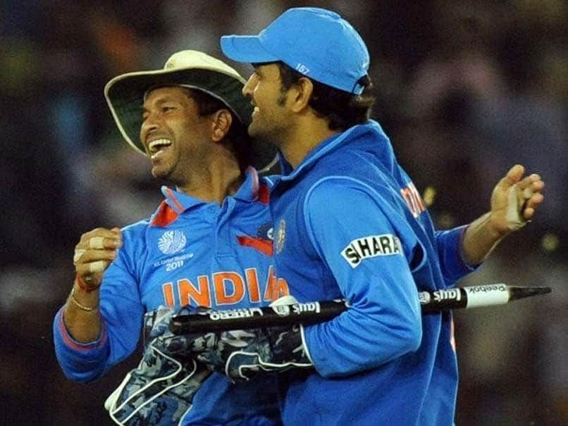 सचिन तेंदुलकर और एमएस धोनी                
