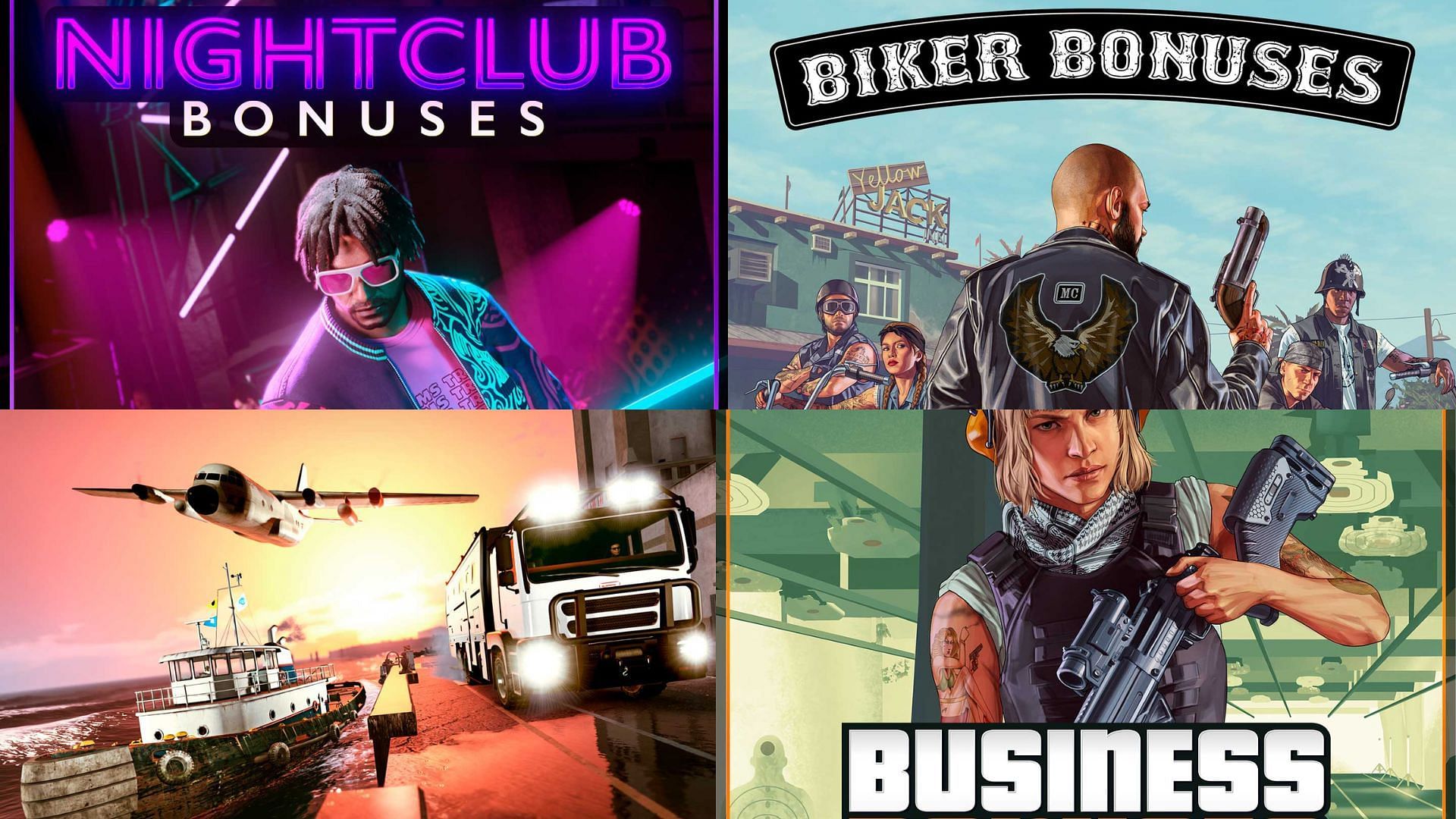 A brief about the ongoing bonuses on select GTA Online businesses by Rockstar Games (Image via Rockstar Games)