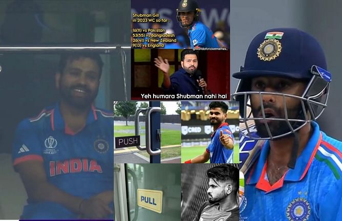 "Tujhe back spasm hee theek tha" - Top 10 funny memes as India struggle to reach 229/9 in 2023 World Cup clash vs England