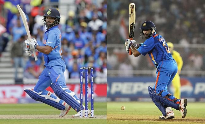 Top 5 knocks by an Indian vs Australia in ODI World Cups ft. Shikhar Dhawan and Yuvraj Singh