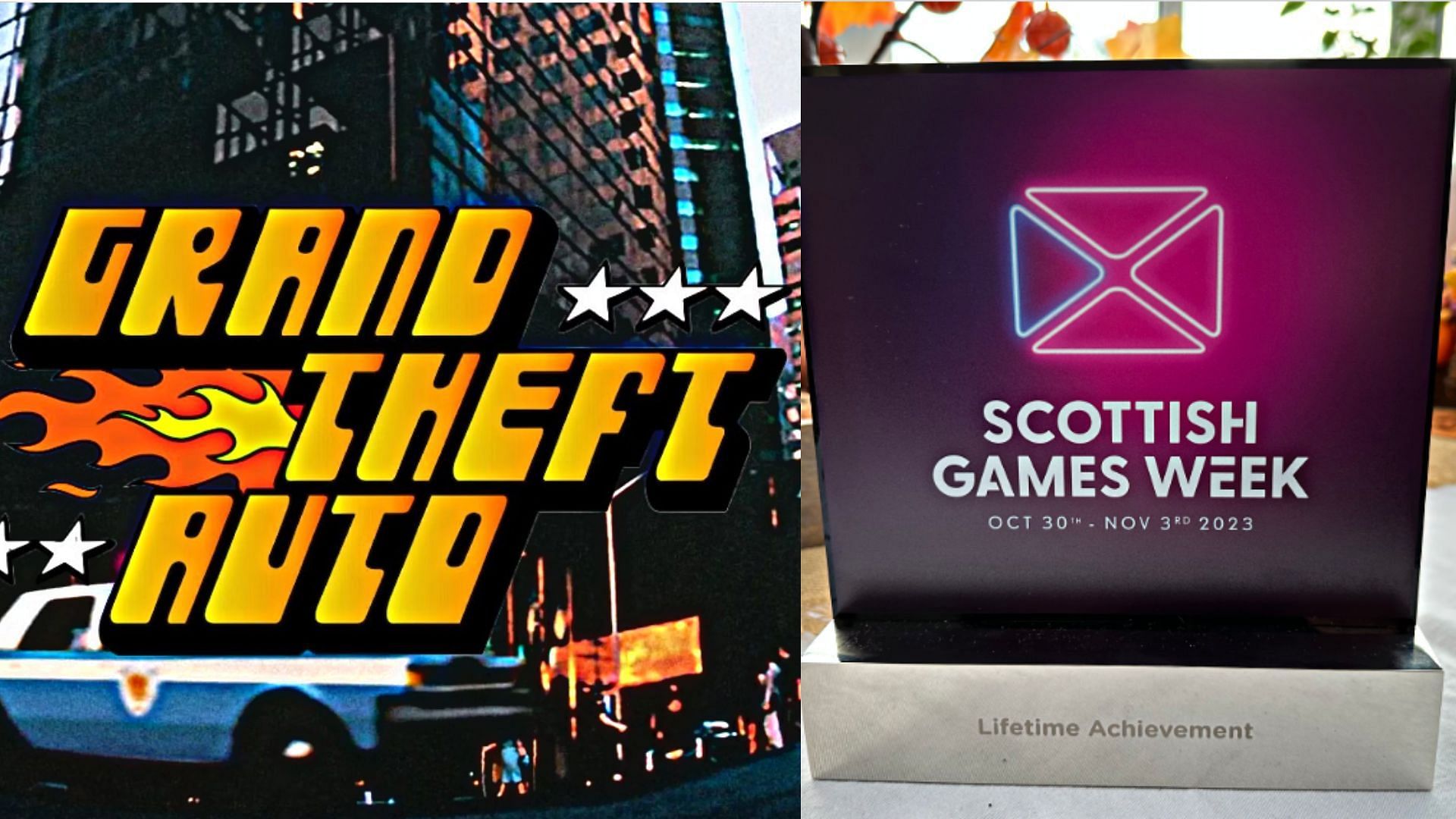 Original GTA creator awarded Lifetime Achievement award (Images via Rockstar Games, X/@mdf200)