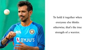 "True strength of a warrior" - Yuzvendra Chahal shares motivational post during IND vs AUS T20I series