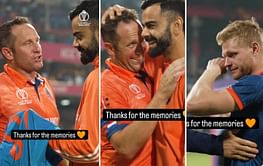 [Watch] Virat Kohli gifts jersey to Roelof van der Merwe as Netherlands exit 2023 World Cup on emotional note