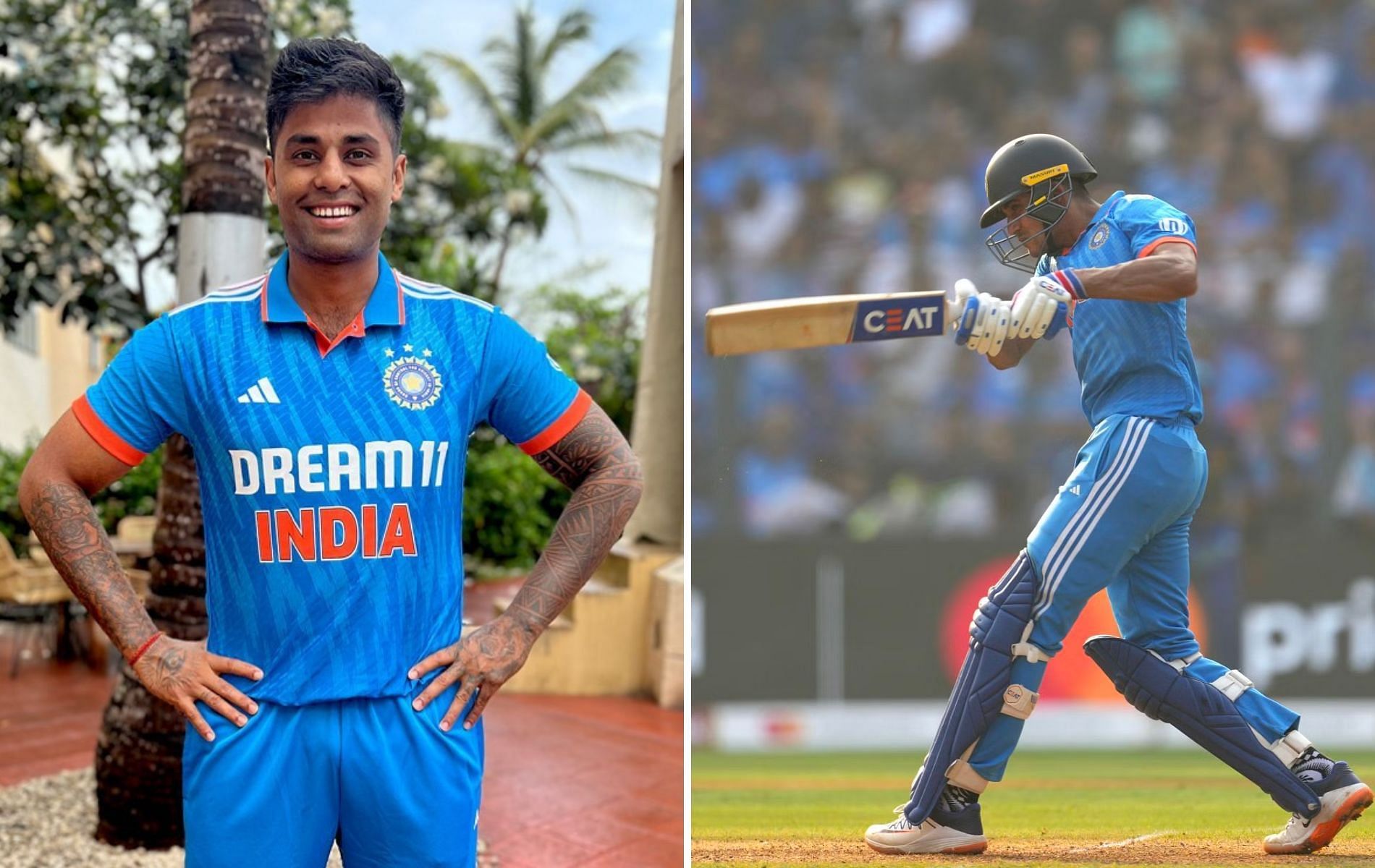 Suryakumar Yadav (L) and Shubman Gill (R). (Pics: Instagram/AP)