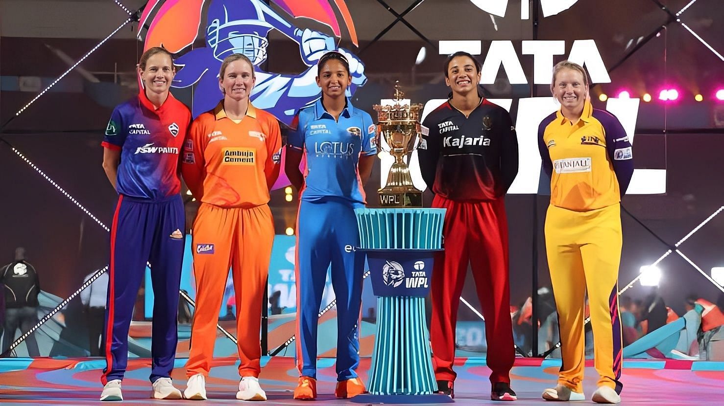  Women&rsquo;s Premier League trophy during the opening ceremony